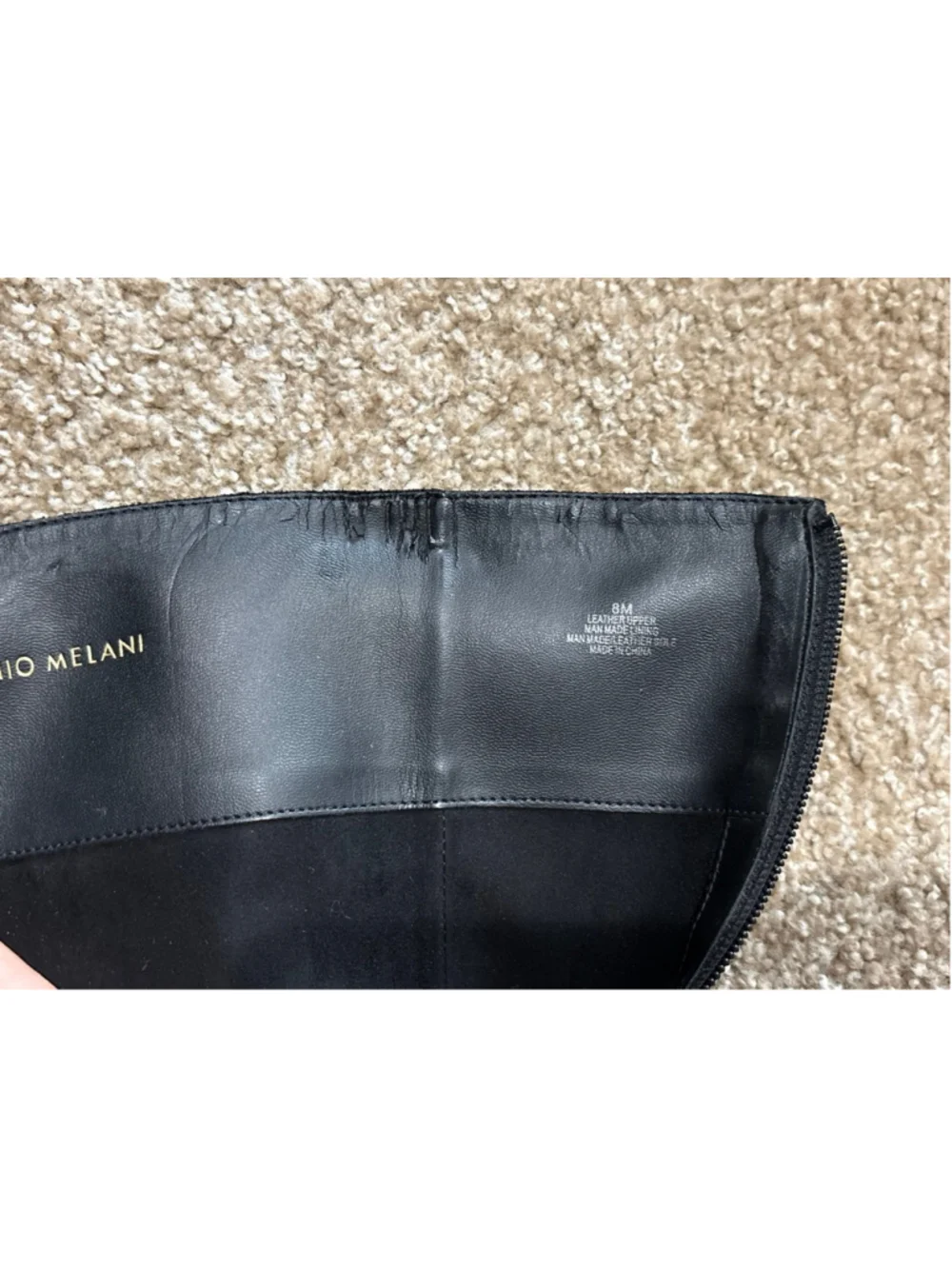 Women's Antonio Melani Black Over the Knee Boots Size 8
